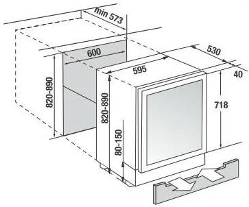 Встраиваемый холодильник для охлаждения вина Kuppersbusch FWKU 1800.0 S3 купить в Москве