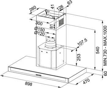 Вытяжка Franke FNE 605 XS купить в Москве
