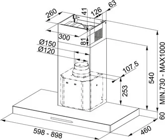 Вытяжка Franke FCR 625 TC BK XS купить в Москве
