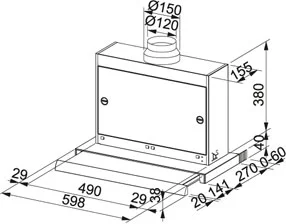 Вытяжка Franke FTC 622 XS купить в Москве
