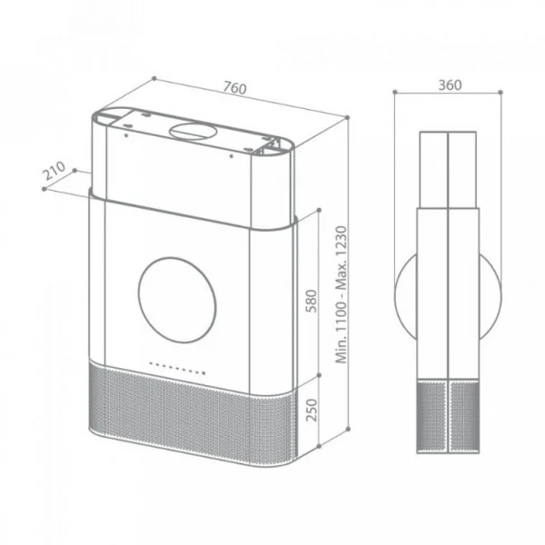 Настенная вытяжка Faber Tekna Isola купить в Москве
