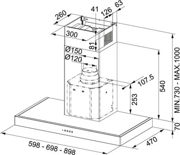 Вытяжка Franke FDF 6357 XS купить в Москве
