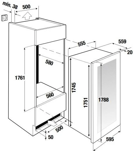 Встраиваемый холодильник для вина Kuppersbusch FWK 8850.0 S5 купить в Москве