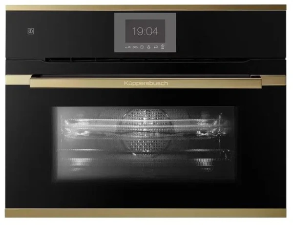 Компактный духовой шкаф с микроволнами Kuppersbusch CBM 6550.0 S4 Gold купить в Москве