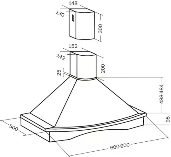 Вытяжка Teka Nubero 60 HP WHITE CREAM купить в Москве
