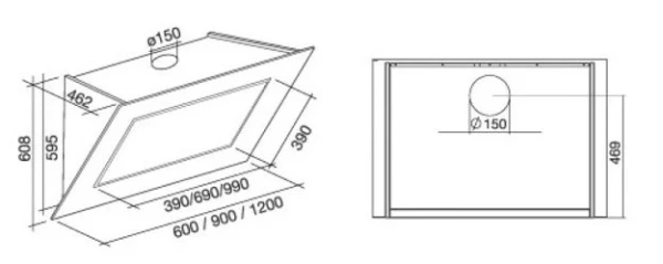 Вытяжка Falmec Quasar 90 Vetro (800) STEC white купить в Москве
