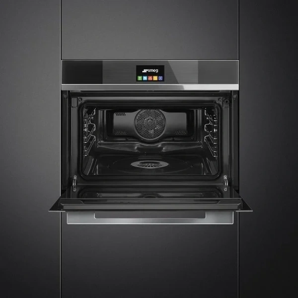 Компактный духовой шкаф с пароваркой Smeg SF4104VCN купить в Москве
