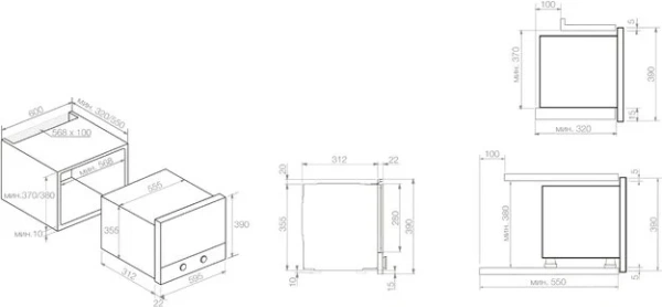 Встраиваемая микроволновая печь Pando PHM-950R купить в Москве
