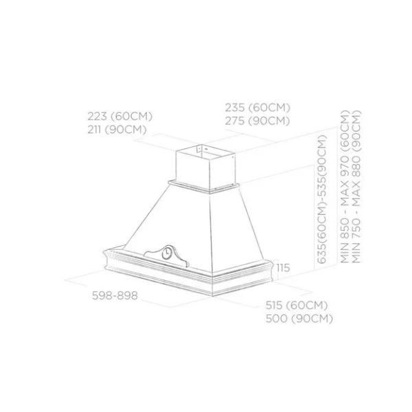 Вытяжка ELICA ORETTA WH/A/60 FRASSINO купить в Москве
