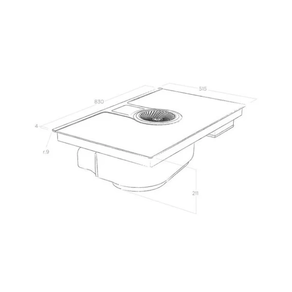 Варочная панель с вытяжкой Elica NIKOLATESLA BL/A/83 купить в Москве с доставкой
