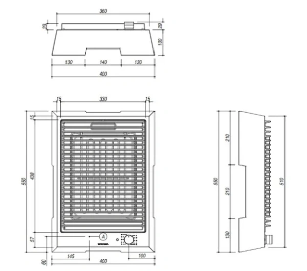 Электрический гриль Barazza Thalas 1PTFBQ купить в Москве с доставкой
