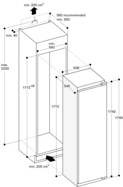 Встраиваемый холодильник Gaggenau RC282306 купить в Москве
