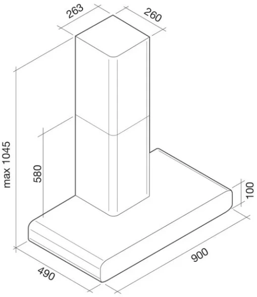 Вытяжка Falmec Imago 90 (800) ECP black купить в Москве
