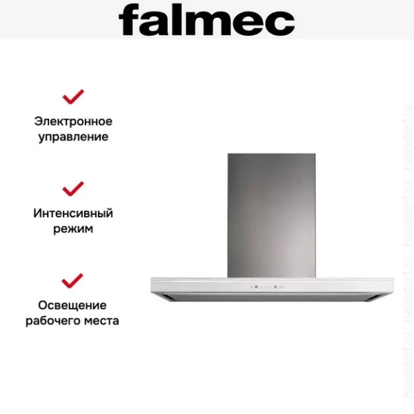 Вытяжка Falmec Lumina 90 Glass White wall (NRS) купить в Москве
