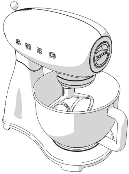 Планетарный миксер Smeg SMF02PKEU купить в Москве с доставкой
