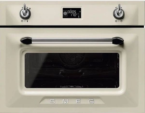 Компактный духовой шкаф с пароваркой Smeg SF4920VCP купить в Москве