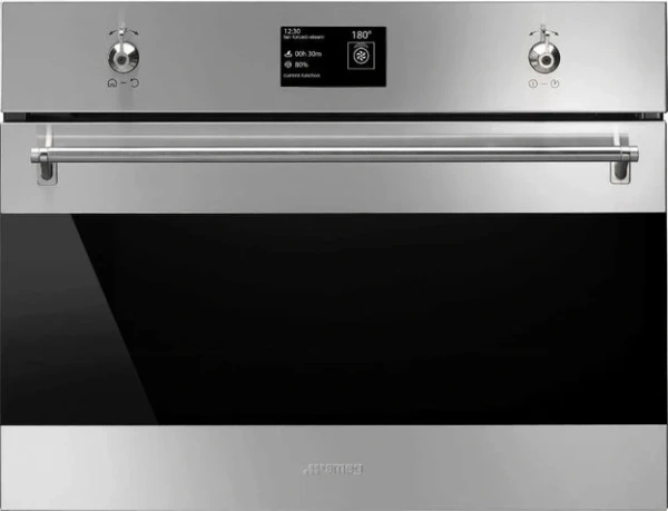 Компактный многофункциональный духовой шкаф Smeg SF4390VCX купить в Москве