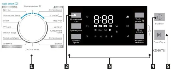 Сушильная машина Korting KD 60T81 купить в Москве