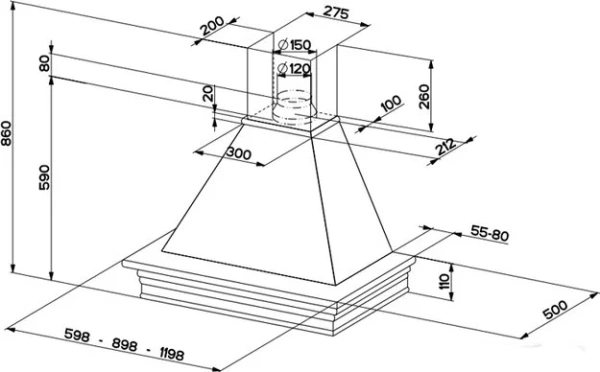 Вытяжка Faber RANCH 120 WH SC H-EP корпус белый купить в Москве

