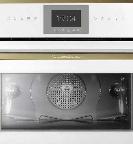 Компактный духовой шкаф с паром Kuppersbusch CBD 6550.0 W4 Gold купить в Москве
