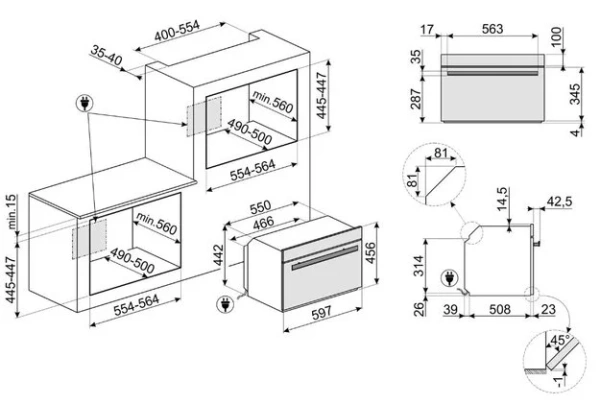 Духовой шкаф Smeg SF4604WVCPNX купить в Москве
