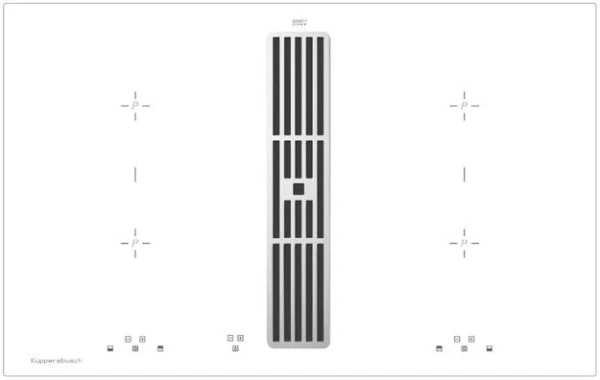 Варочная панель с вытяжкой Kuppersbusch KMI 8500.0 WR Silver Chrome купить в Москве