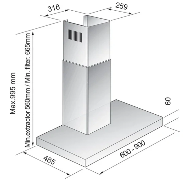 Вытяжка Korting KHC 6957 X купить в Москве

