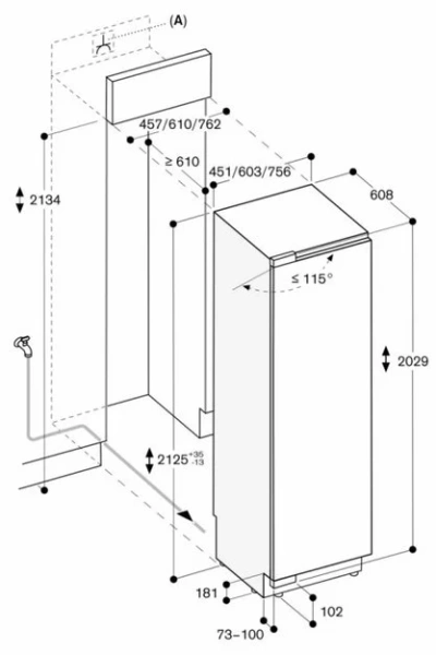 Встраиваемая морозильная камера Gaggenau RF471306 купить в Москве
