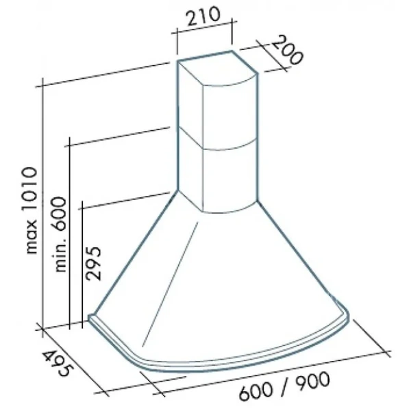 Вытяжка Falmec Afrodite 90 ix (450) S купить в Москве
