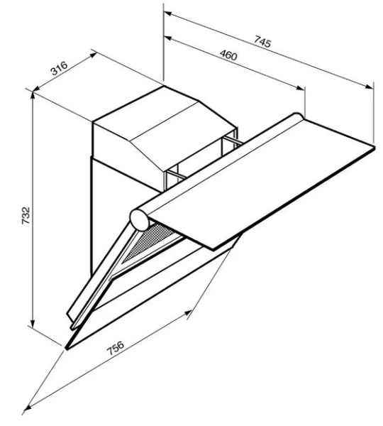 Вытяжка Smeg KTS75SE2 купить в Москве
