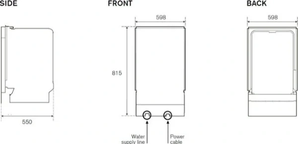 Встраиваемая посудомоечная машина Bertazzoni DW60EPRS купить в Москве