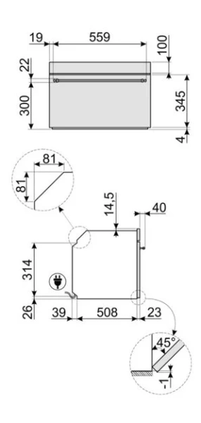 Встраиваемая микроволновая печь Smeg SF4800MP купить в Москве
