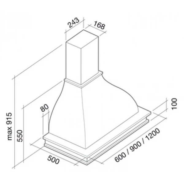 Вытяжка Falmec Iris Malizia 120 (600) S вишня купить в Москве
