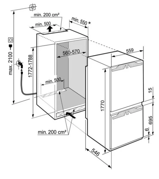 Встраиваемый холодильник Liebherr ICBNd 5163 купить в Москве