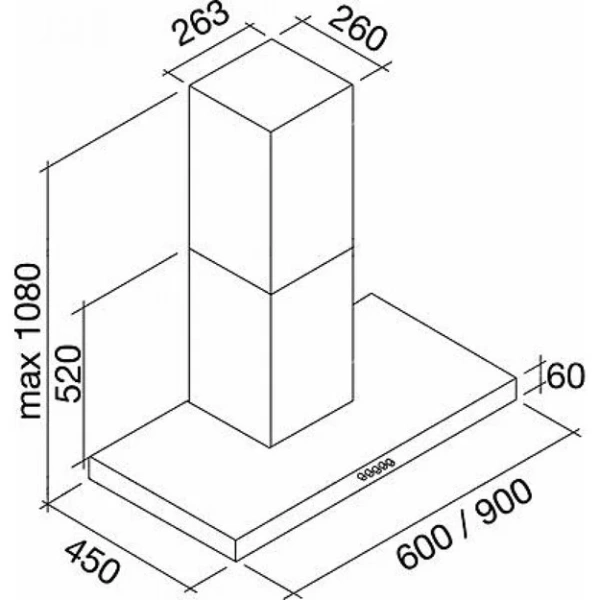 Вытяжка Falmec Mercurio 90 ix (450) купить в Москве
