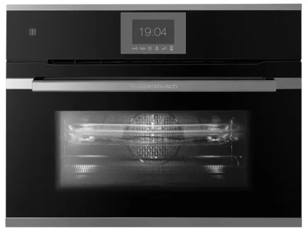 Компактный духовой шкаф с микроволнами Kuppersbusch CBM 6550.0 S3 Silver Chrome купить в Москве