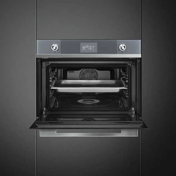 Духовой шкаф комбинированный с пароваркой Smeg SF4102VCS купить в Москве
