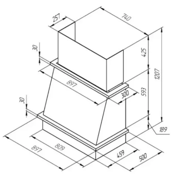 Вытяжка Kuppersberg VILLAGGIO 90 WM B купить в Москве

