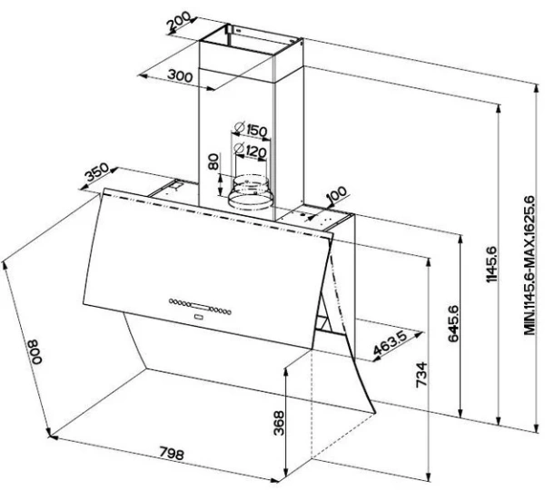 Вытяжка Faber MIRROR BK BRS X/V A80 LOGIC купить в Москве
