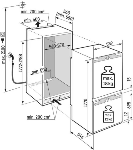 Встраиваемый холодильник Liebherr ICNbsci 5173 Peak купить в Москве

