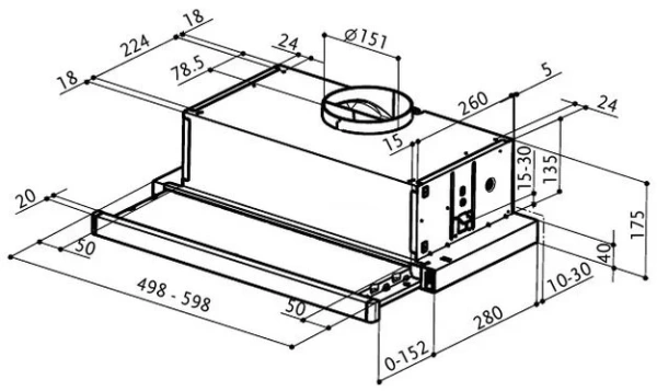 Вытяжка Faber FLEXA HIP BK A50 купить в Москве
