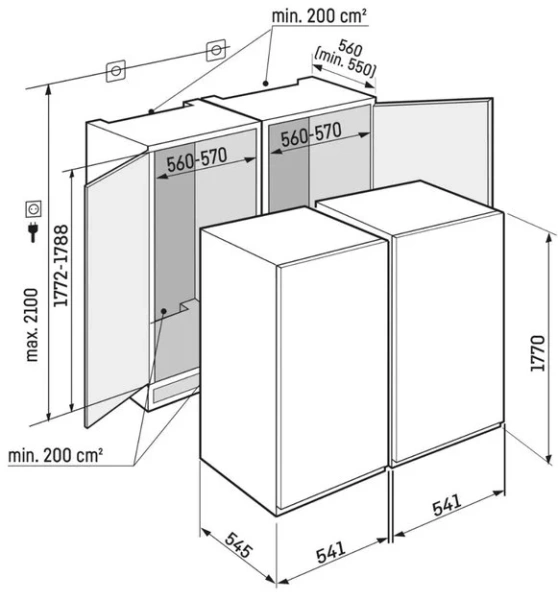 Встраиваемый холодильник Liebherr IXRFS 5125 Plus BioFresh NoFrost купить в Москве