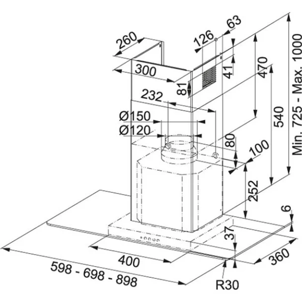 Вытяжка Franke FLI 925 XS купить в Москве
