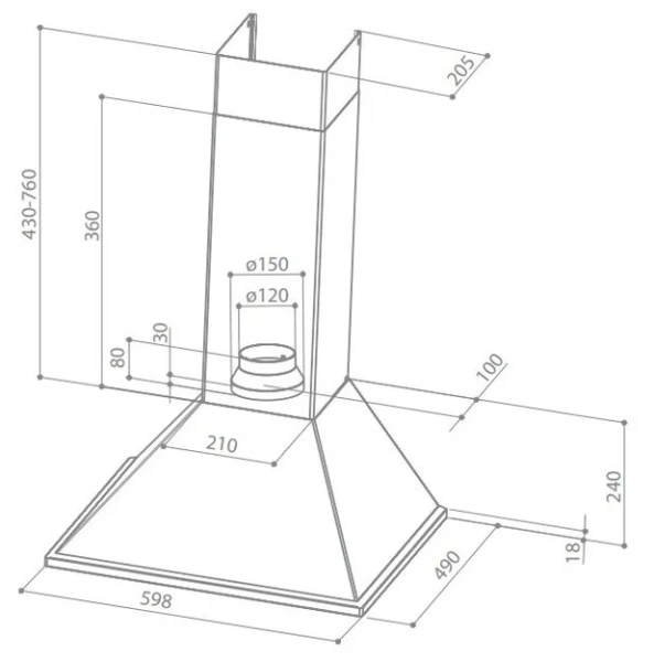 Вытяжка Faber SYNTHESIS HIP W A60 PB купить в Москве
