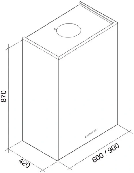 Вытяжка Falmec Laguna 90 vetro (800) Nero STEC купить в Москве
