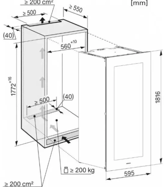 Встраиваемый винный холодильник Miele KWT 6722 iGS OBSW купить в Москве