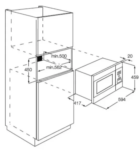 Микроволновая печь AEG MCD2664E-M купить в Москве
