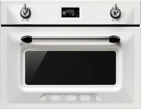 Компактный духовой шкаф с пароваркой Smeg SF4920VCB1 купить в Москве