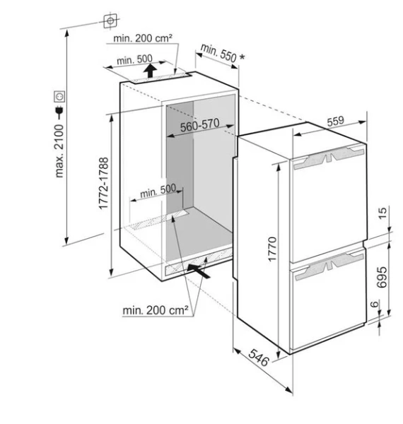 Встраиваемый холодильник Liebherr ICBNe 5123 Plus купить в Москве