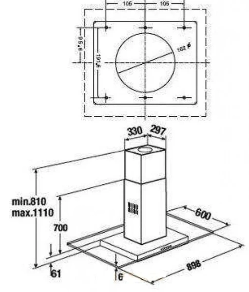 Вытяжка Kuppersbusch IKD 9380.1GE купить в Москве
